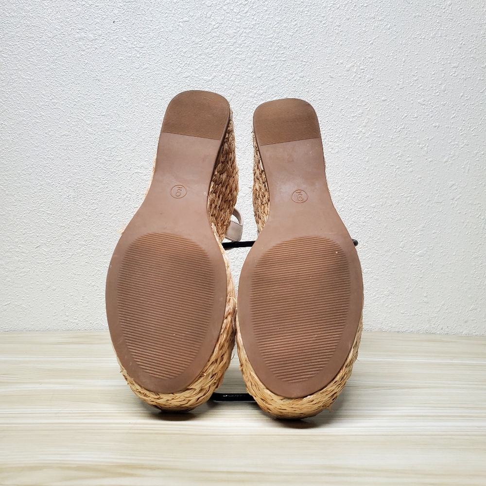 Universal Thread Cream Wedge Platform Sandals Wit… - image 8